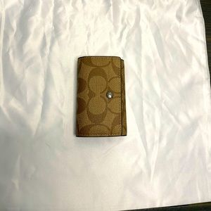 Coach Signature Canvas Key Wallet